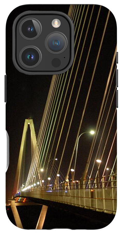 Illuminated Bridge at Night - Phone Case
