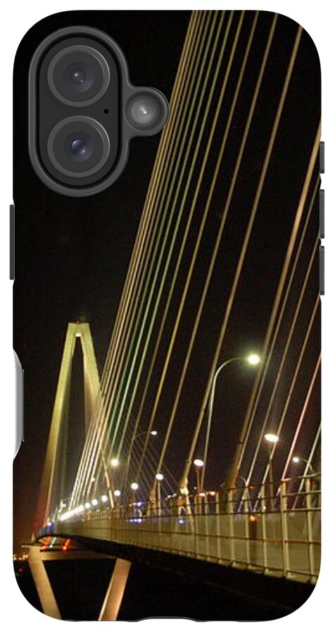 Illuminated Bridge at Night - Phone Case