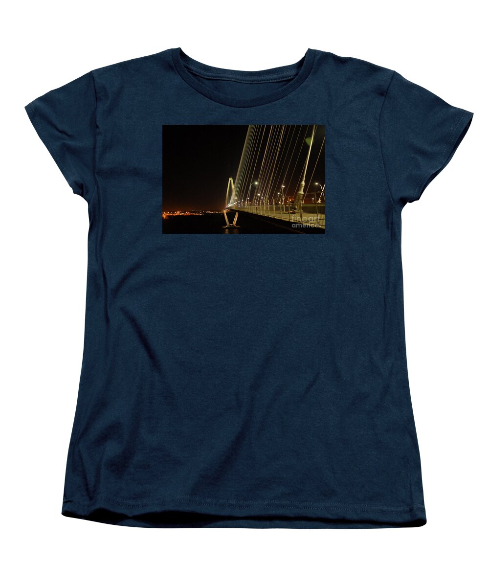 Illuminated Bridge at Night - Women's T-Shirt (Standard Fit)