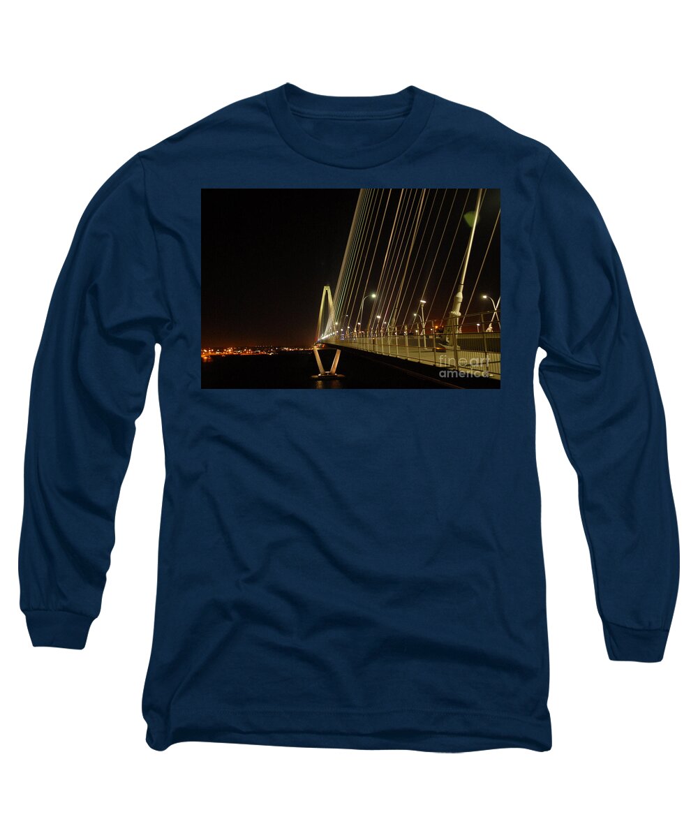 Illuminated Bridge at Night - Long Sleeve T-Shirt