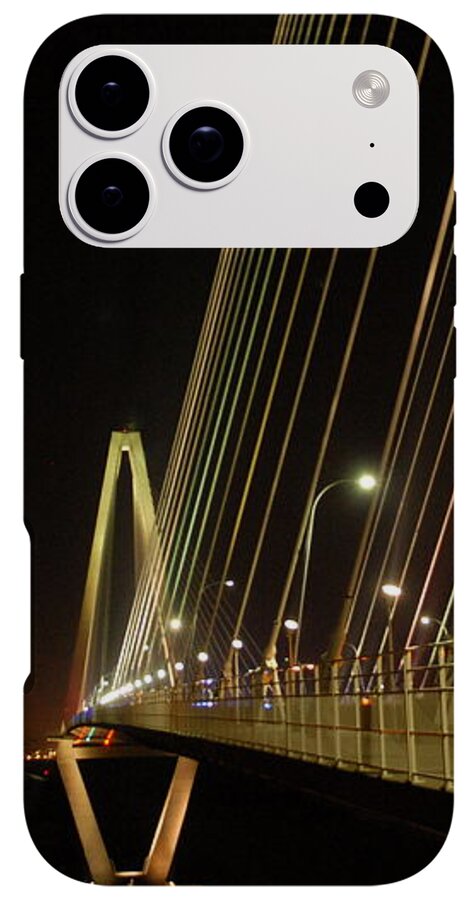 Illuminated Bridge at Night - Phone Case