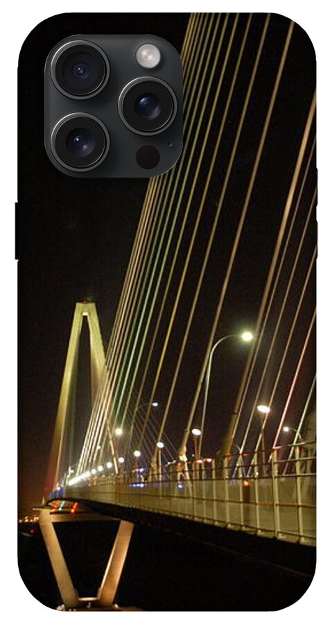 Illuminated Bridge at Night - Phone Case