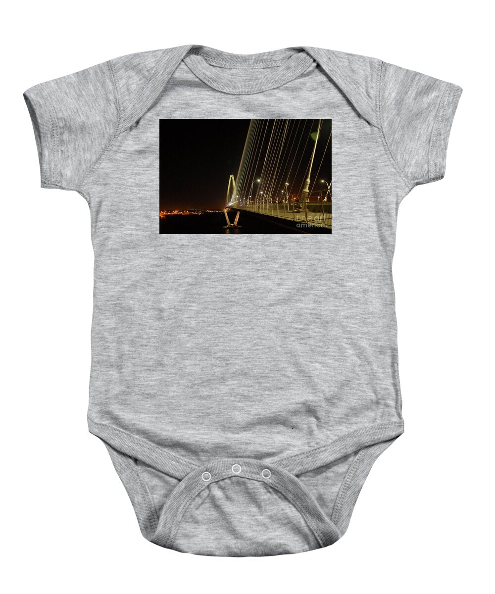 Illuminated Bridge at Night - Baby One-Piece