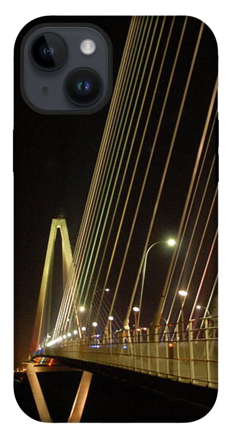 Illuminated Bridge at Night - Phone Case