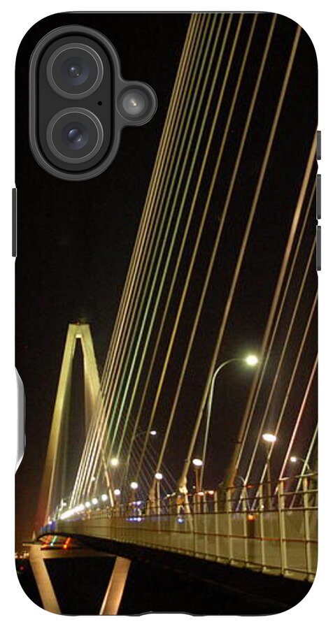 Illuminated Bridge at Night - Phone Case