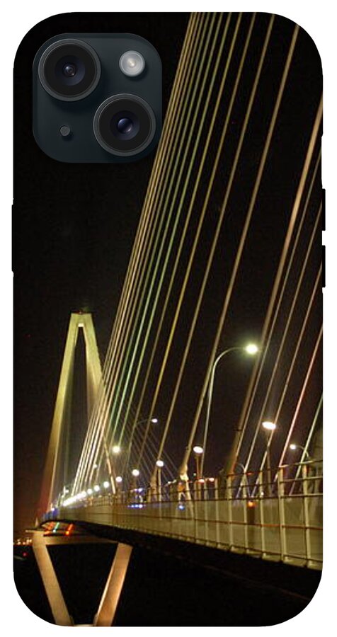 Illuminated Bridge at Night - Phone Case