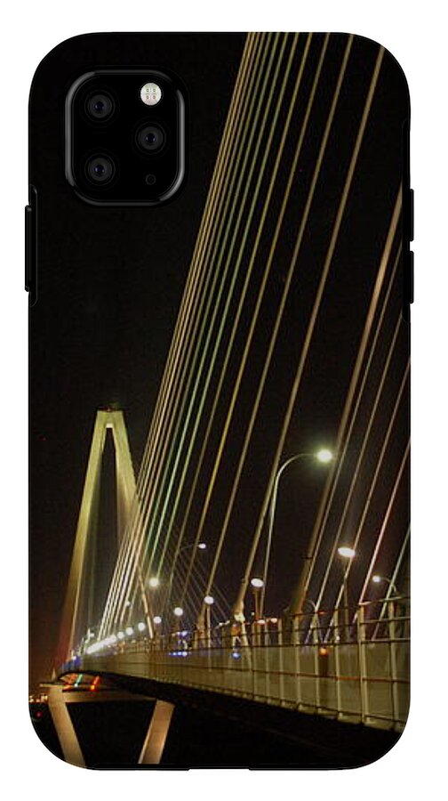 Illuminated Bridge at Night - Phone Case