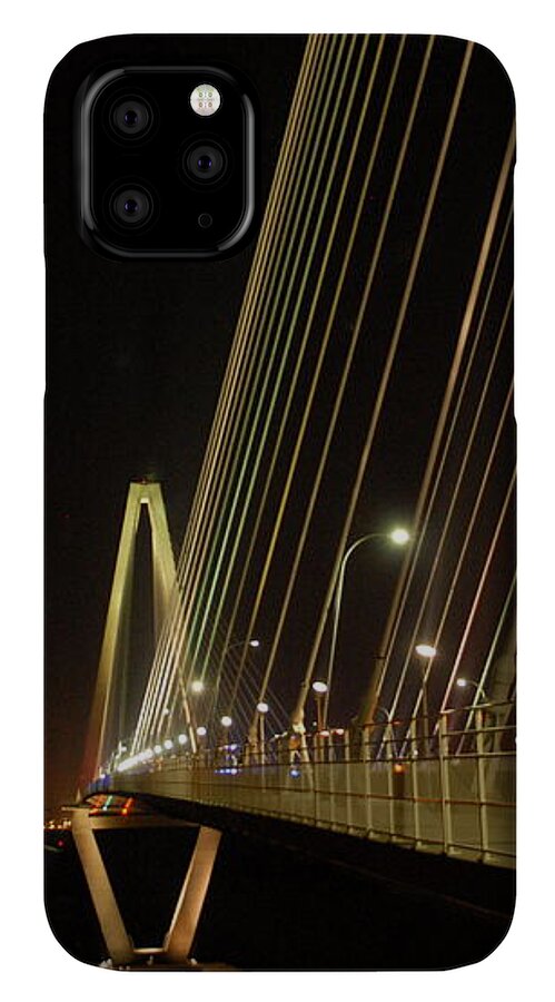Illuminated Bridge at Night - Phone Case