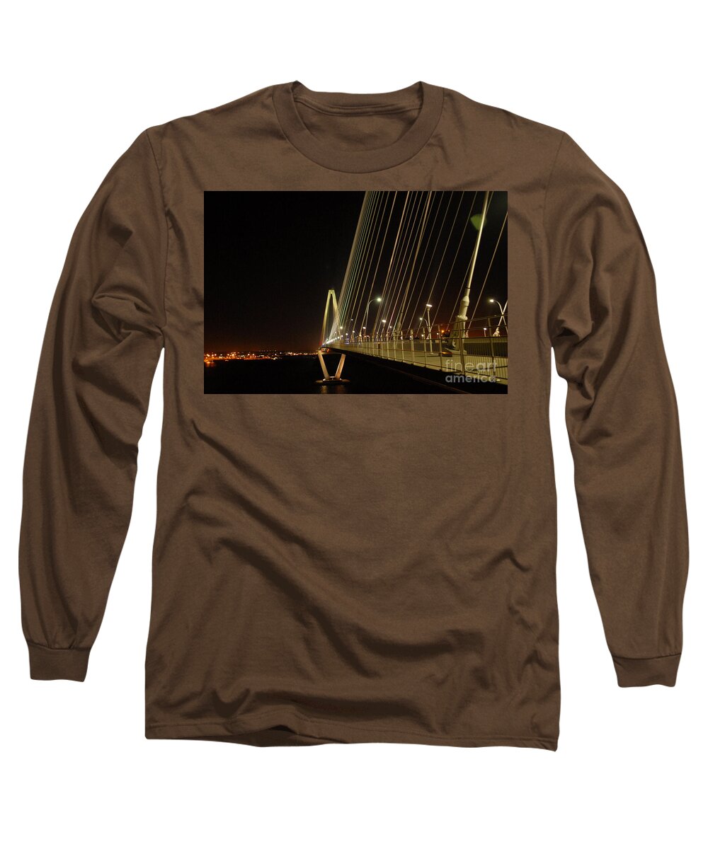 Illuminated Bridge at Night - Long Sleeve T-Shirt