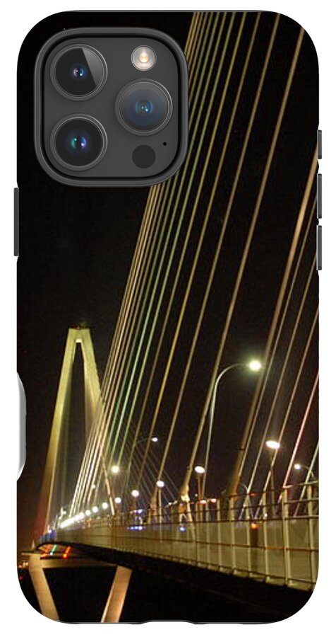 Illuminated Bridge at Night - Phone Case