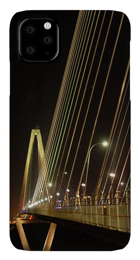 Illuminated Bridge at Night - Phone Case