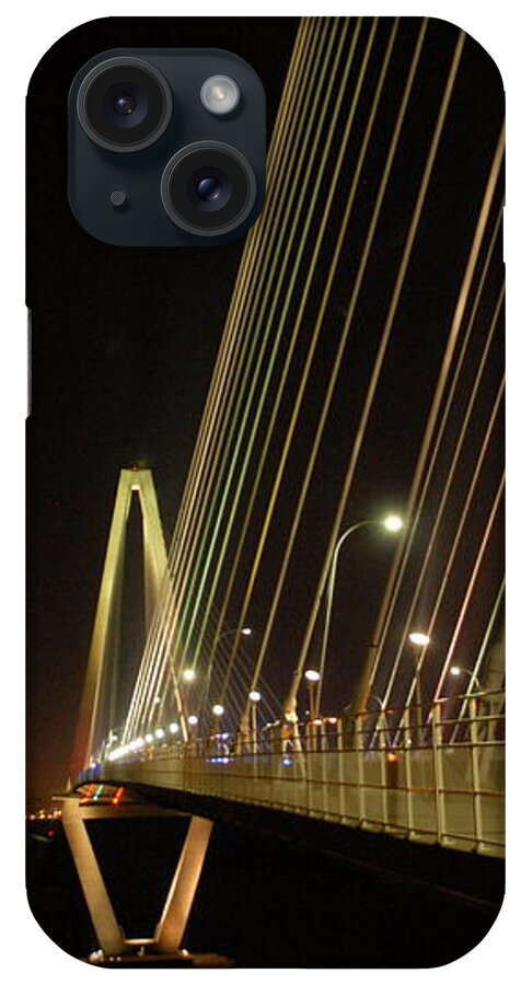 Illuminated Bridge at Night - Phone Case