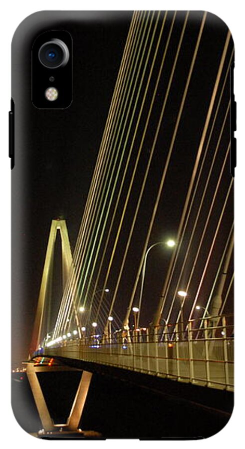 Illuminated Bridge at Night - Phone Case