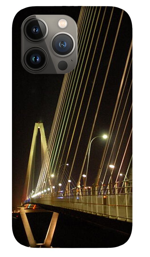 Illuminated Bridge at Night - Phone Case