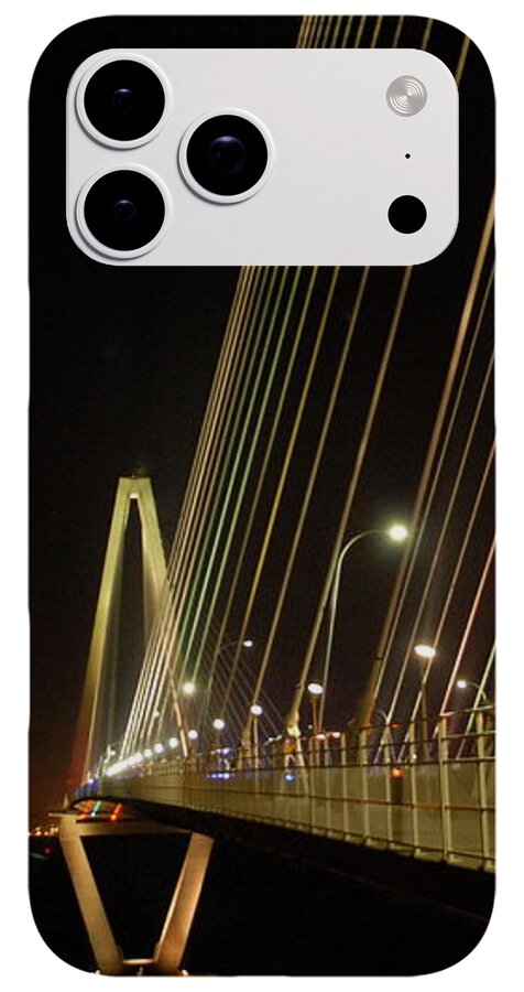 Illuminated Bridge at Night - Phone Case