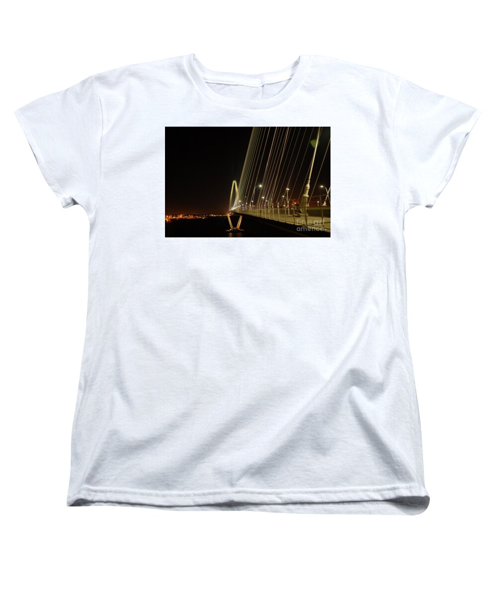 Illuminated Bridge at Night - Women's T-Shirt (Standard Fit)