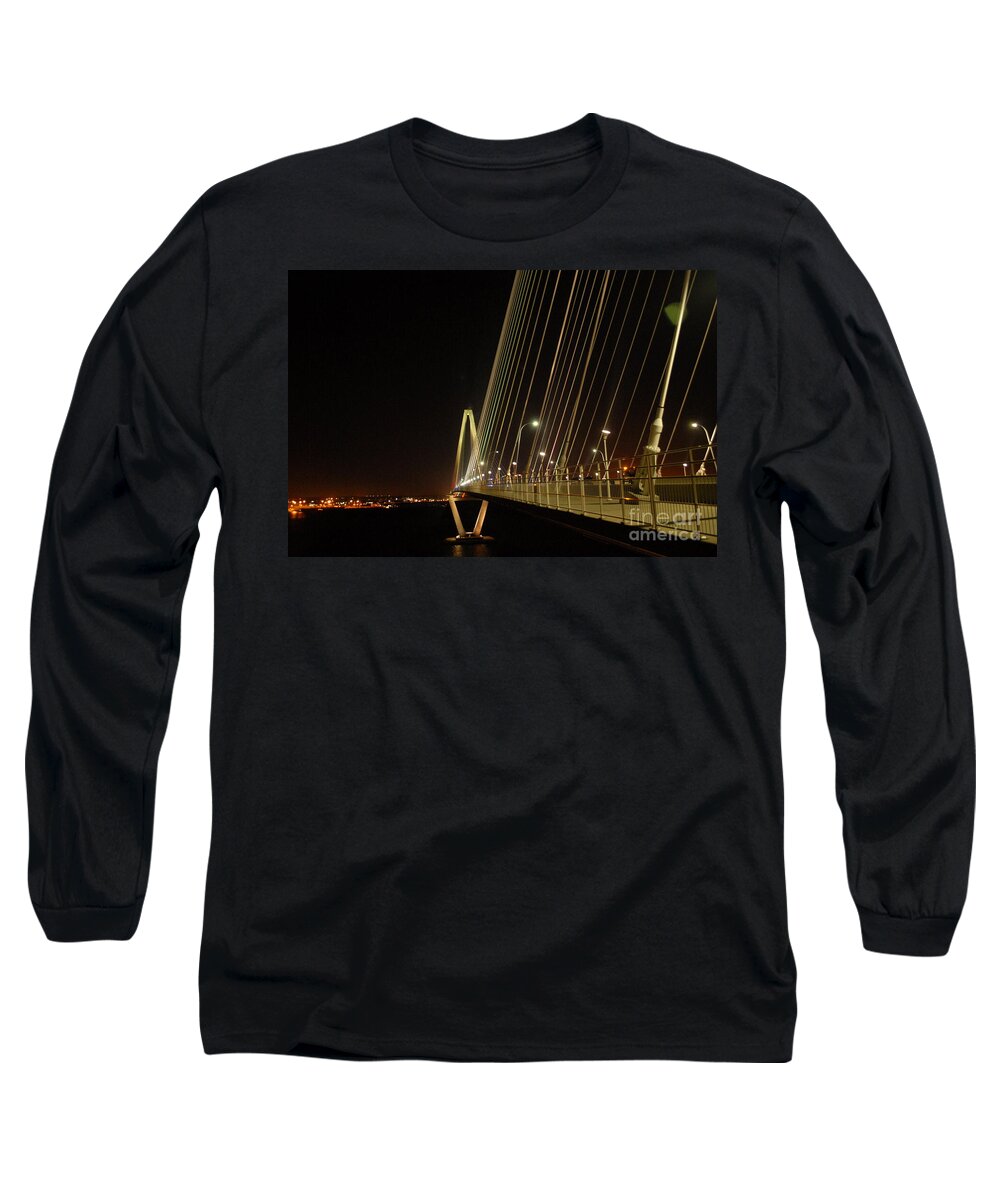 Illuminated Bridge at Night - Long Sleeve T-Shirt