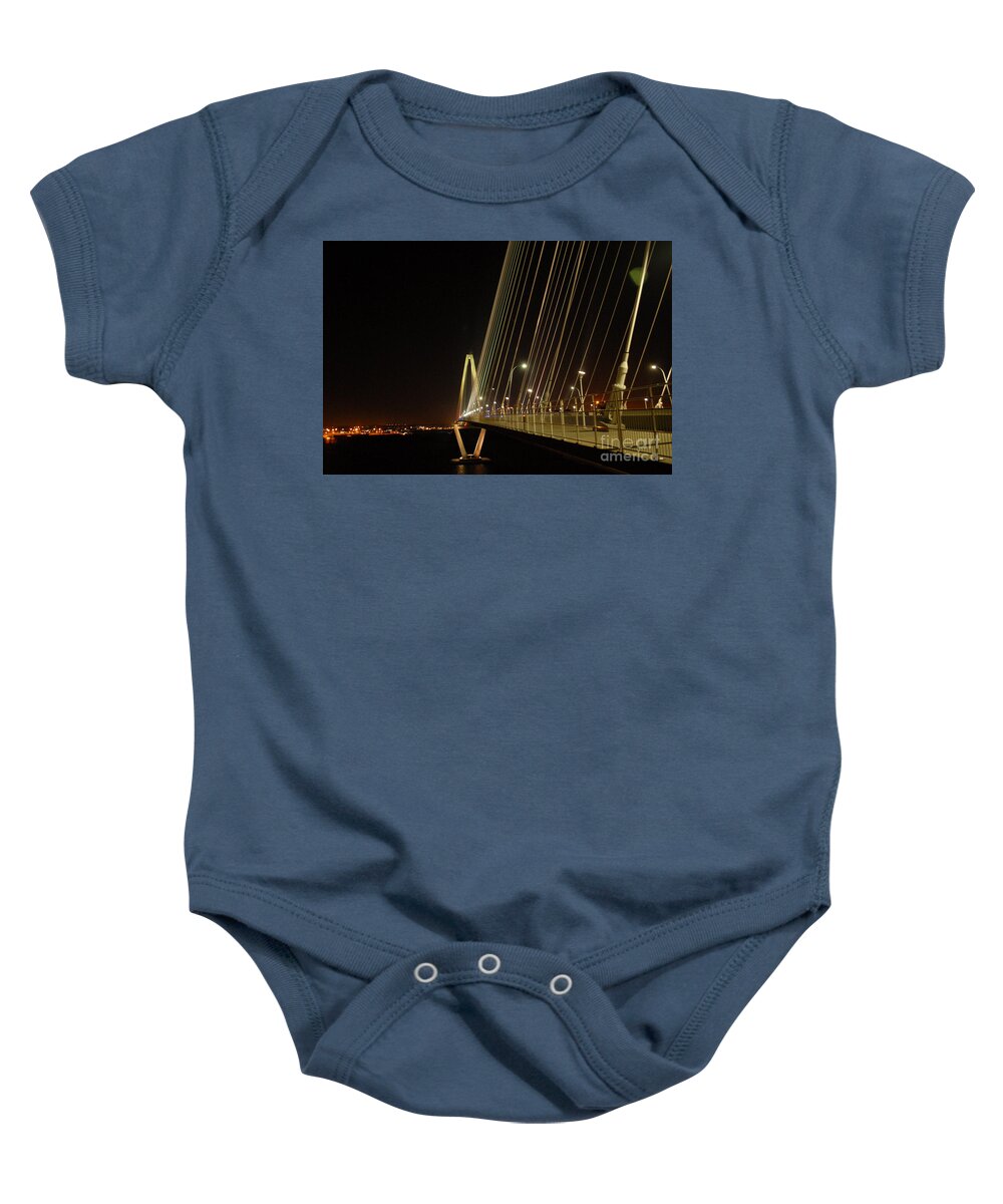 Illuminated Bridge at Night - Baby One-Piece