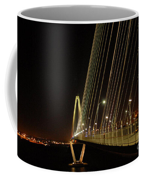 Illuminated Bridge at Night - Mug