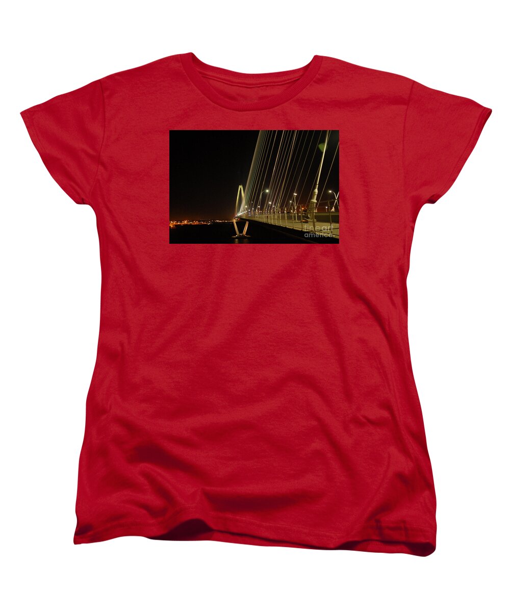 Illuminated Bridge at Night - Women's T-Shirt (Standard Fit)