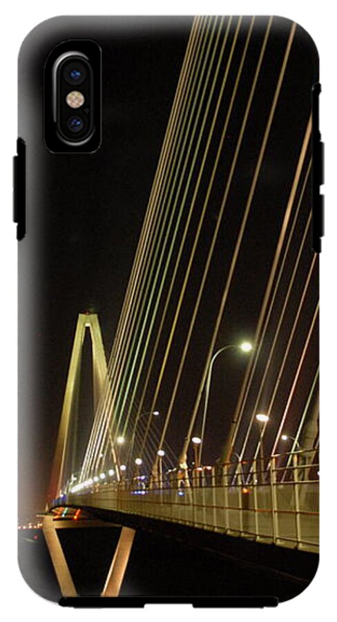 Illuminated Bridge at Night - Phone Case