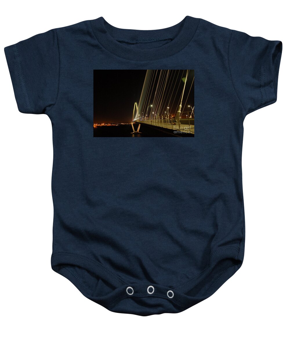 Illuminated Bridge at Night - Baby One-Piece