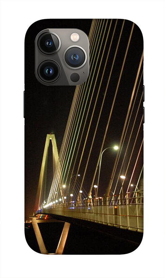 Illuminated Bridge at Night - Phone Case