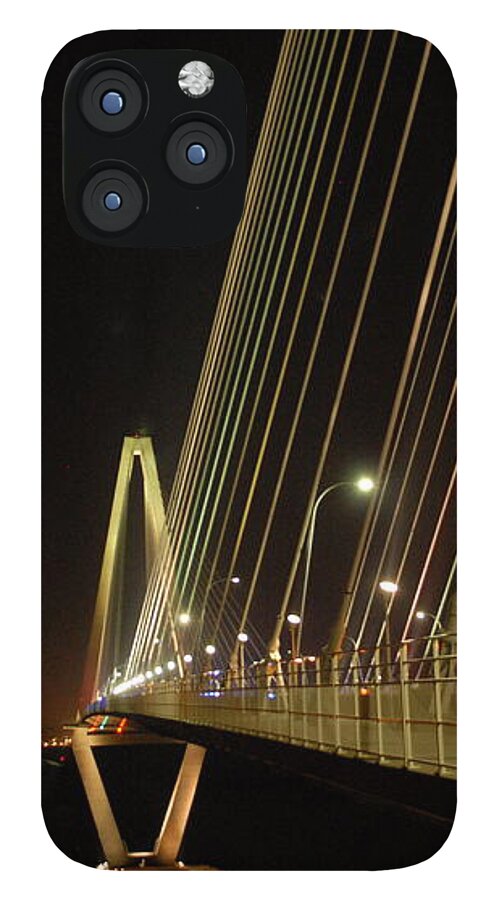 Illuminated Bridge at Night - Phone Case