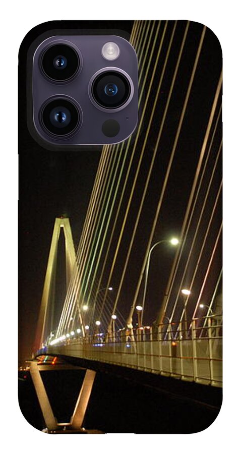 Illuminated Bridge at Night - Phone Case
