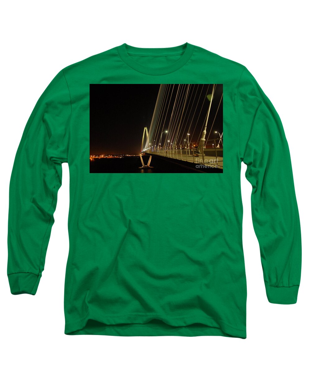 Illuminated Bridge at Night - Long Sleeve T-Shirt