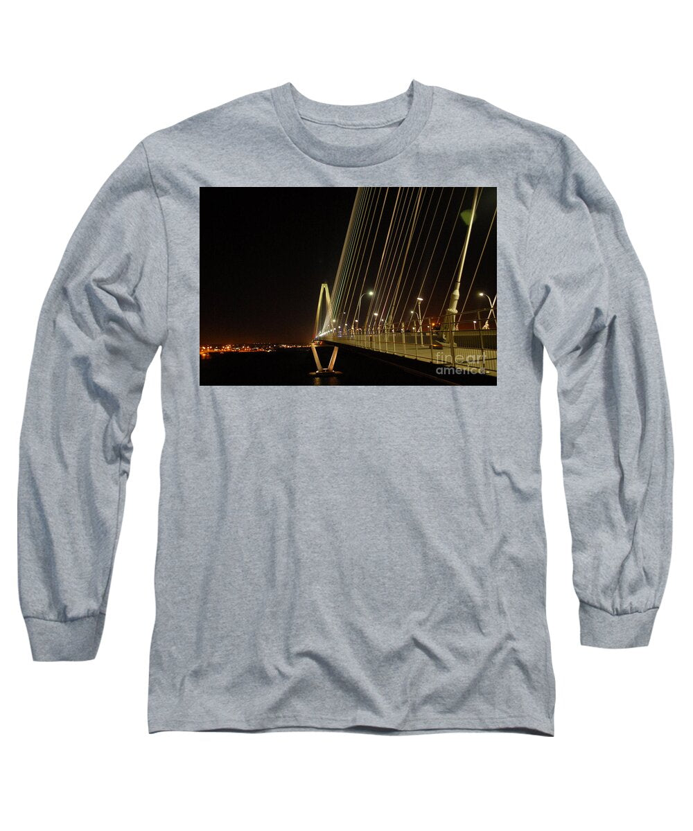 Illuminated Bridge at Night - Long Sleeve T-Shirt
