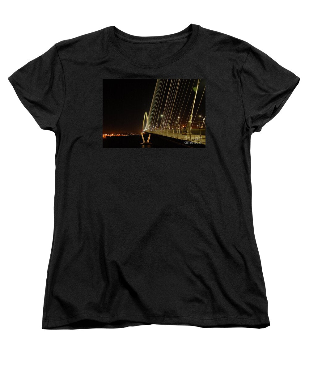 Illuminated Bridge at Night - Women's T-Shirt (Standard Fit)