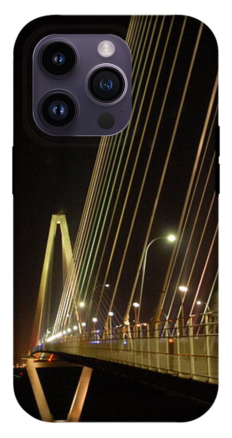 Illuminated Bridge at Night - Phone Case