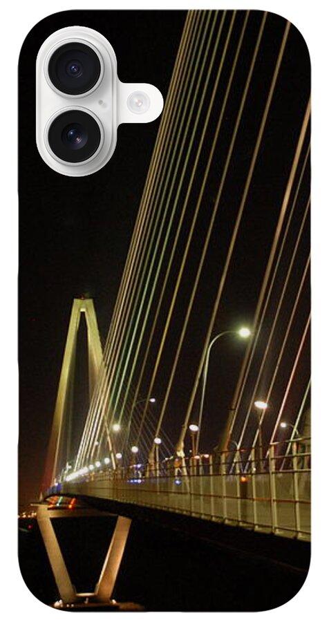 Illuminated Bridge at Night - Phone Case