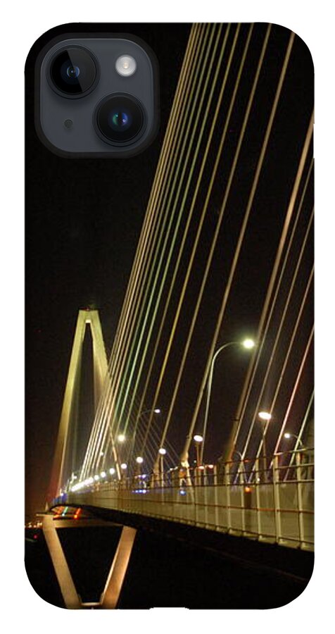 Illuminated Bridge at Night - Phone Case