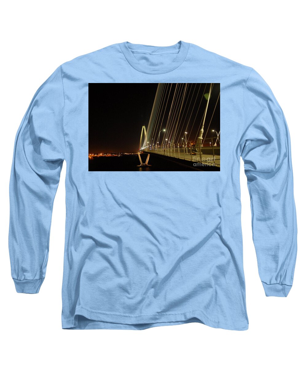 Illuminated Bridge at Night - Long Sleeve T-Shirt