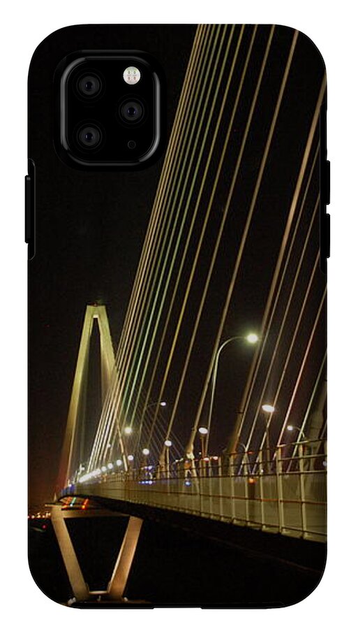 Illuminated Bridge at Night - Phone Case