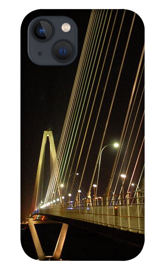 Illuminated Bridge at Night - Phone Case