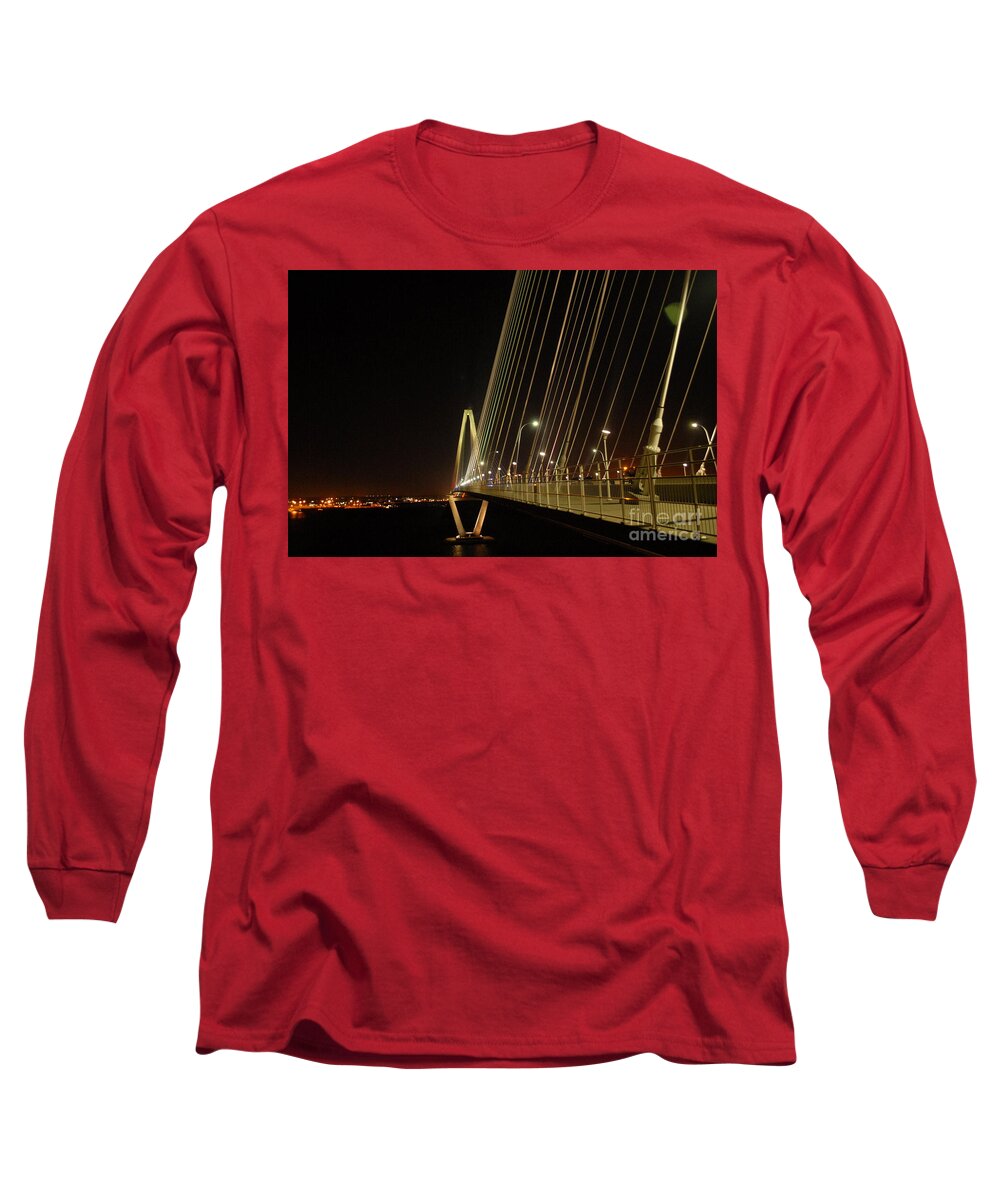 Illuminated Bridge at Night - Long Sleeve T-Shirt