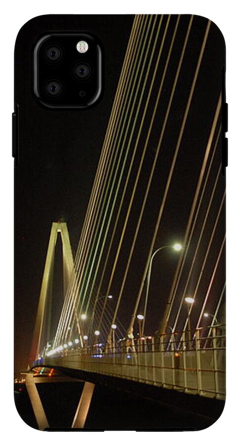 Illuminated Bridge at Night - Phone Case