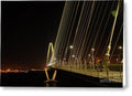 Illuminated Bridge at Night - Greeting Card