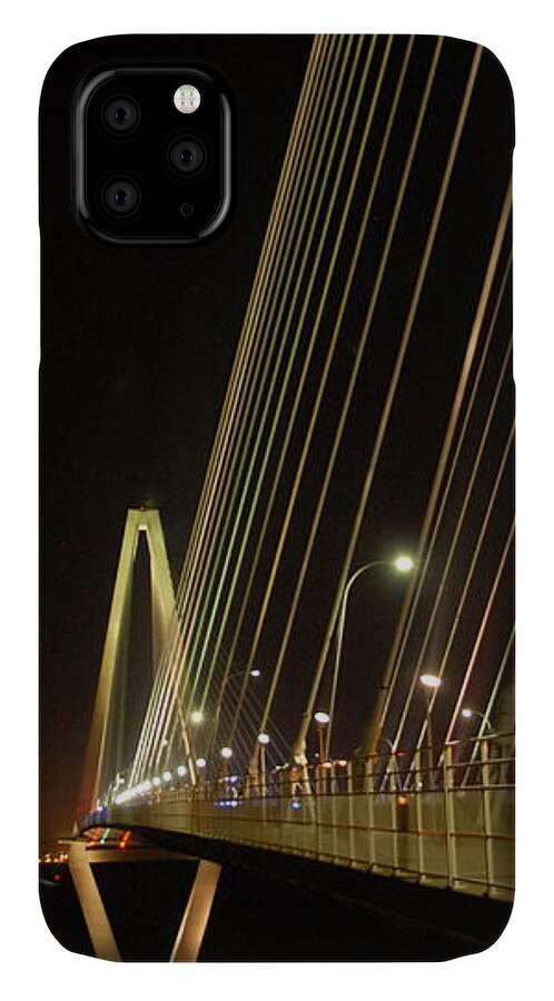 Illuminated Bridge at Night - Phone Case