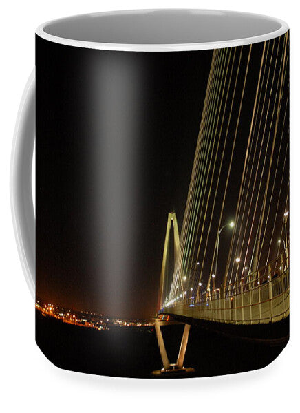 Illuminated Bridge at Night - Mug