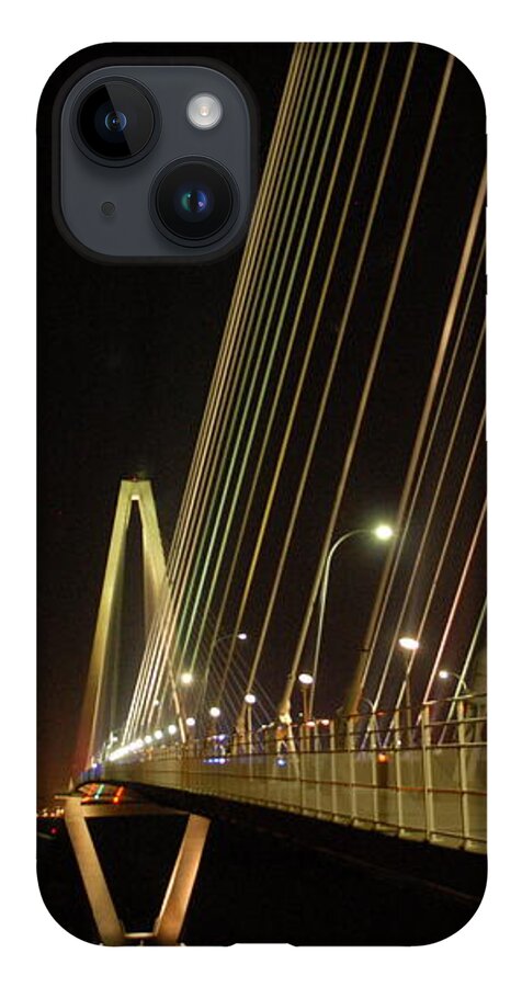 Illuminated Bridge at Night - Phone Case