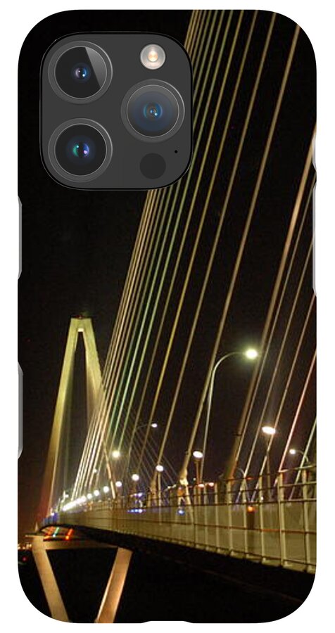Illuminated Bridge at Night - Phone Case