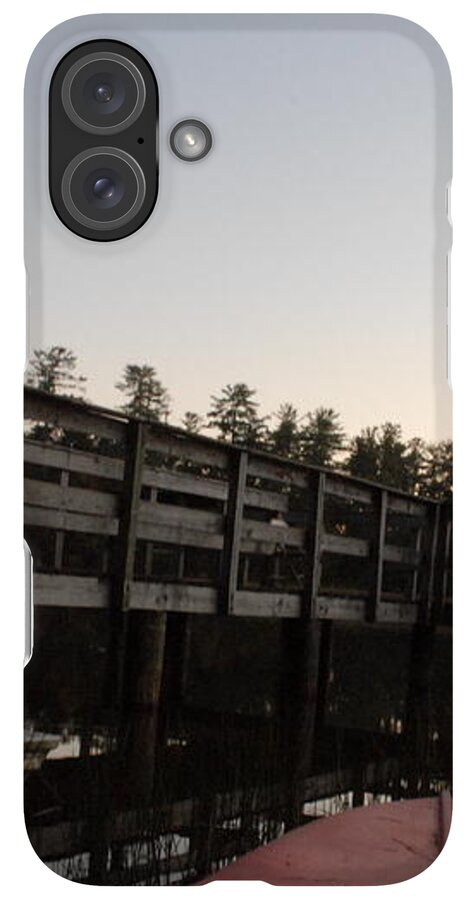 Kayak by Wooden Dock at Dusk - Phone Case