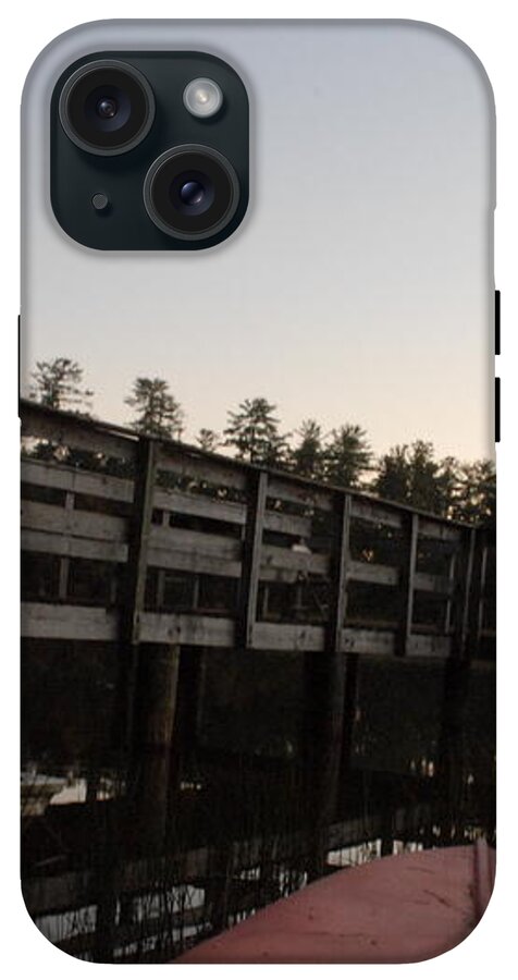 Kayak by Wooden Dock at Dusk - Phone Case
