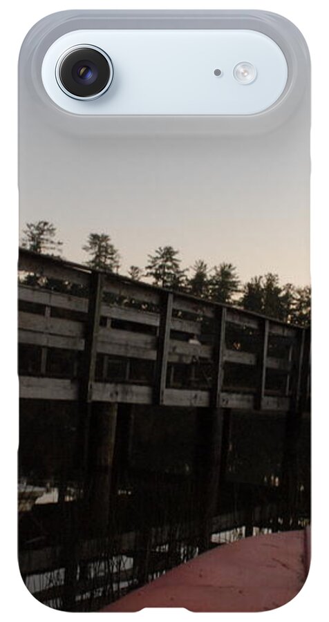 Kayak by Wooden Dock at Dusk - Phone Case