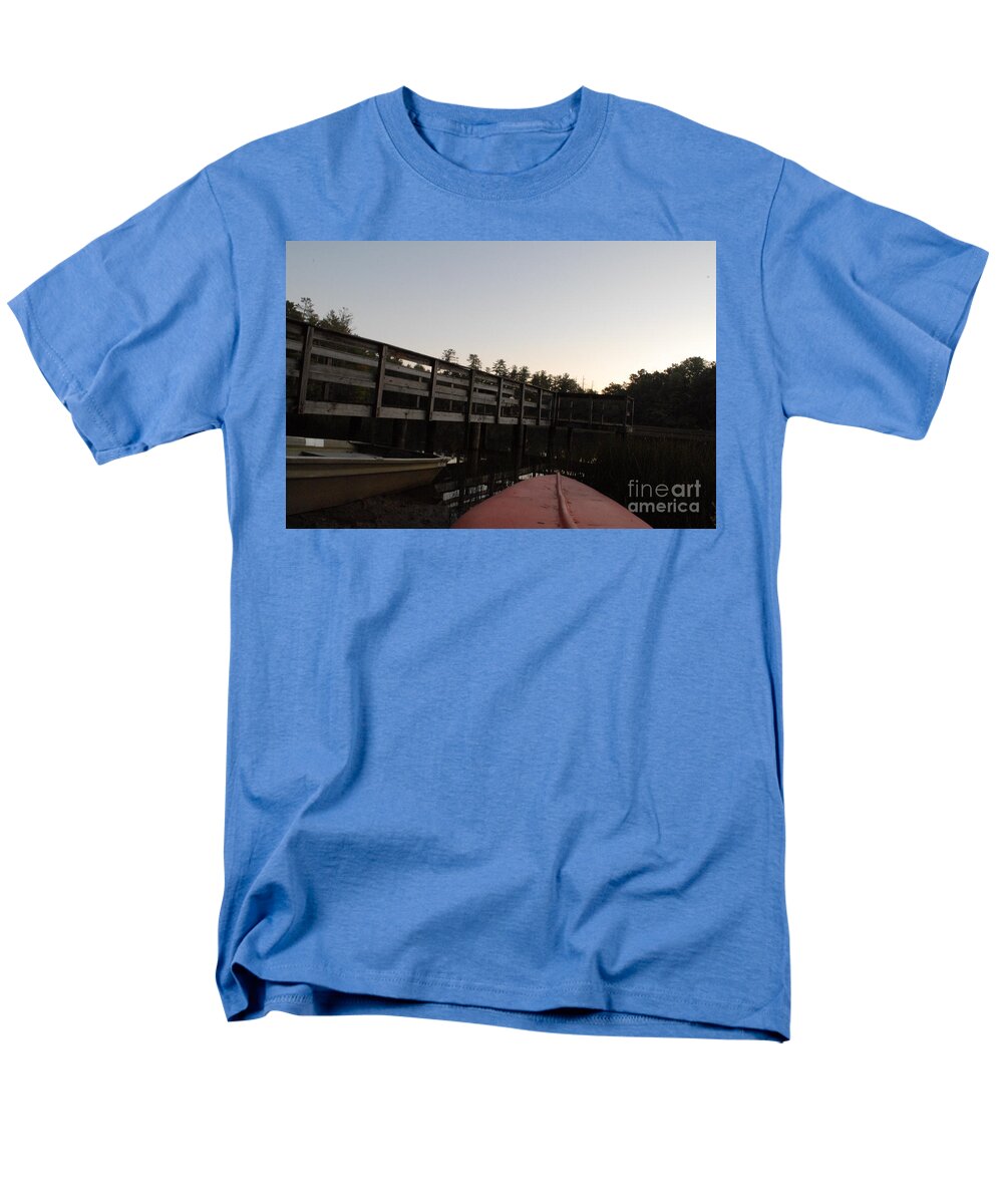 Kayak by Wooden Dock at Dusk - Men's T-Shirt  (Regular Fit)