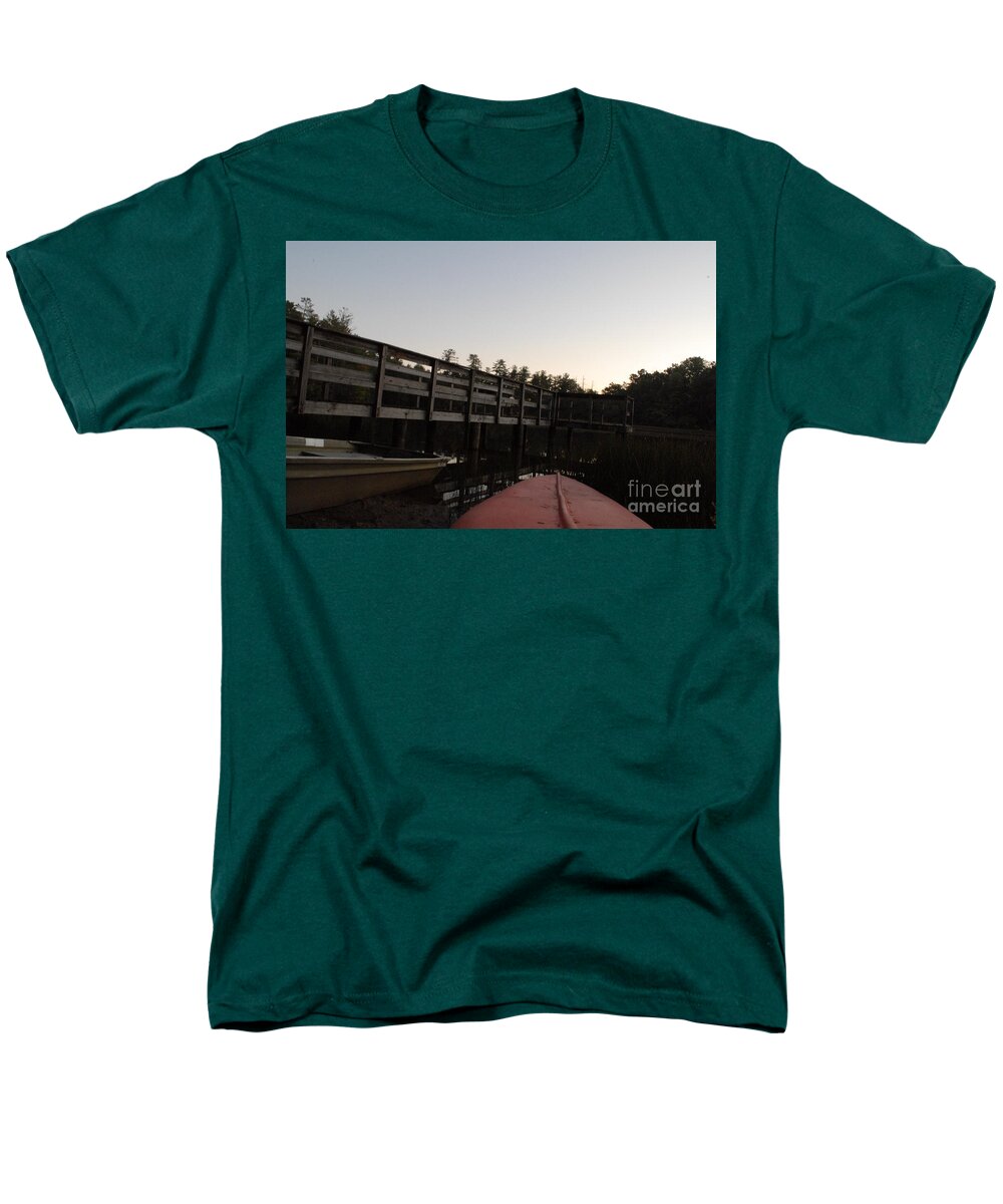 Kayak by Wooden Dock at Dusk - Men's T-Shirt  (Regular Fit)